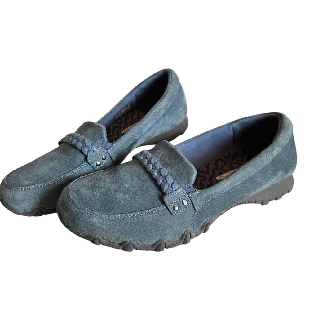 Skechers Bikers Melbourne Suede Relaxed Fit Air Cooled Slip On Size-8